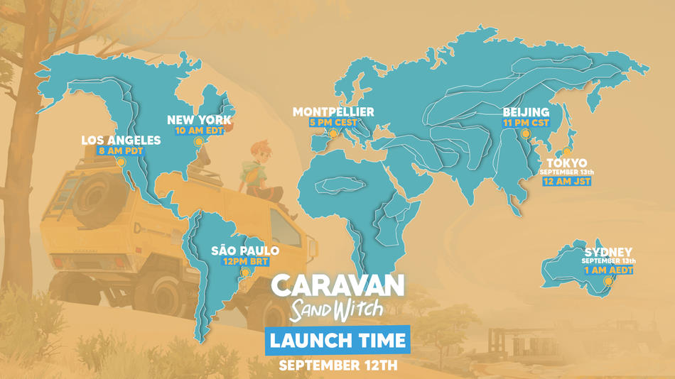 Mappa del Lancio Globale di Caravan SandWitch