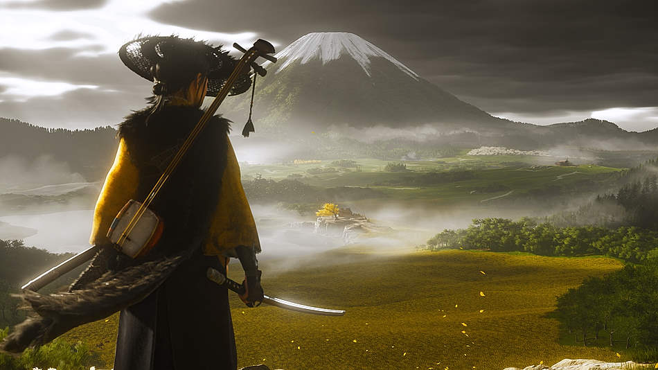 Atsu protagonista di Ghost of Yotei ed il suo Shamisen