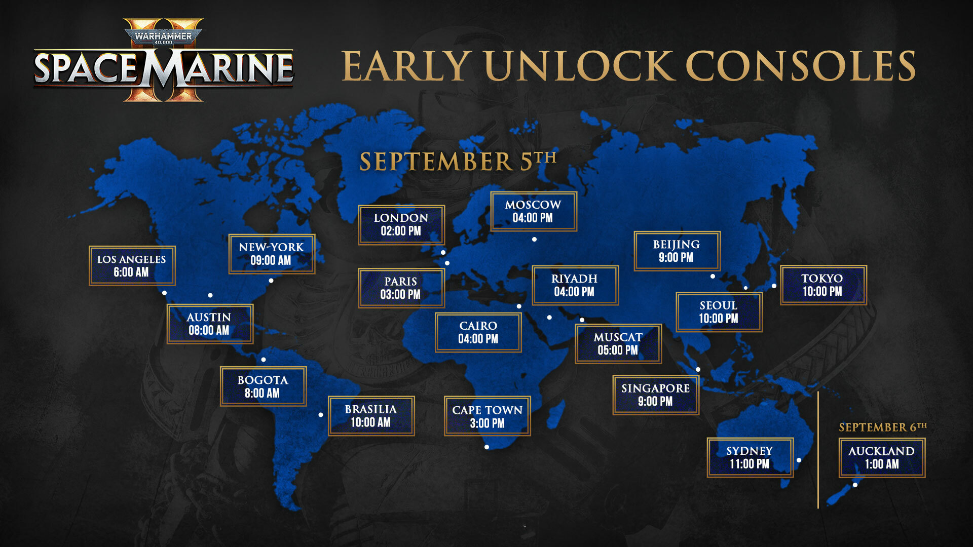 Warhammer 40k Space Marine 2 Launch Time Console