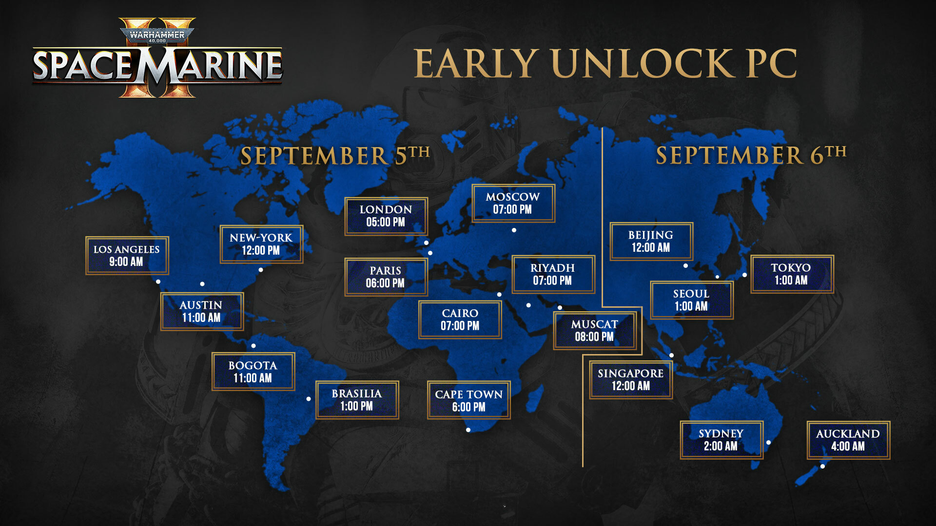 Warhammer 40k Space Marine 2 Launch Time PC