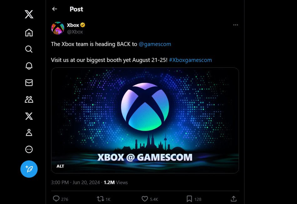 Xbox conferma il ritorno al Gamescom 2024 in grande stile