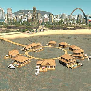 Cities Skylines Hotels & Retreats Case Galleggianti