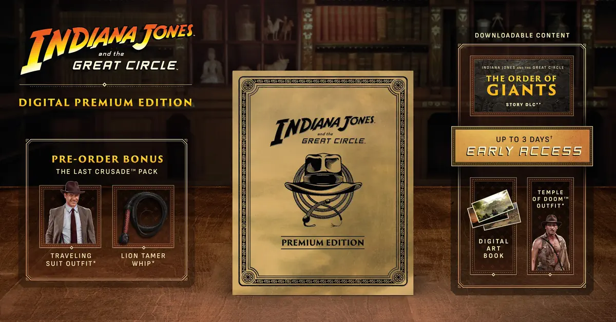 Indiana Jones and the Great Circle Premum Edition Contenuti